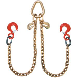 VULCAN Towing Chain Bridle with Rigging Hooks - Grade 70 Standard Length - 42 Inch - PROSeries - 4,700 Pound Safe Working Load