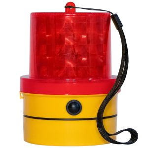VULCAN Red LED Emergency Warning Beacon - Portable, Magnetic And Battery-Operated - 24 LEDs - Photocell Technology - Operates In Low Light Or Dark Conditions Only