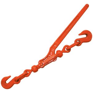VULCAN Load Binder with 2 Grab Hooks - Lever Style - For 5/16 Inch Grade 70 or 3/8 Inch Grade 43 Chain - 5,400 Pound Safe Working Load