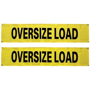 VULCAN Oversized Load Banner For Escort Vehicles - Solid - 2 Pack - 12 Inch x 60 Inch