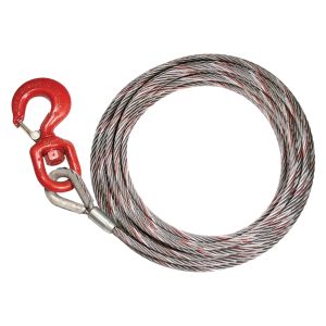 VULCAN Steel-Core Swivel Hook Winch Cable - 1/2 Inch x 50 Foot - PROSeries