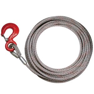 VULCAN Steel-Core Fixed Hook Winch Cable - 1/2 Inch x 50 Foot - PROSeries