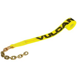 VULCAN Winch Strap with Chain Tail - 2 Inch - 3,300 Pound Safe Working Load