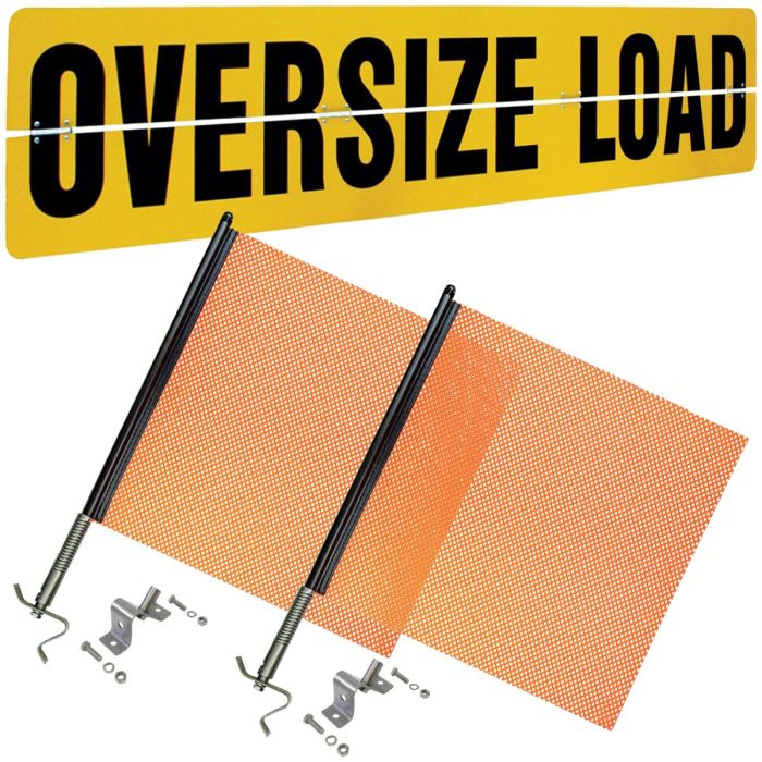 VULCAN Complete Oversize Load Flags & Magnets Kit Signs