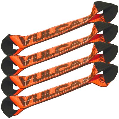 VULCAN Car Tie Down Axle Strap with Wear Pad Eyes - Eye and Eye - 2 Inch x 22 Inch - PROSeries - 4 Pack - 3,300 Pound Safe Working Load