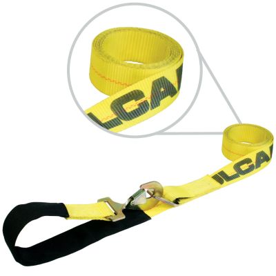 Scratch And Dent VULCAN Classic Yellow Series 2'' Axle Strap Tie Down Combination Replacement Strap