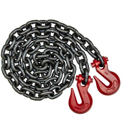 VULCAN Binder/Safety Chain Tie Down with Grab Hooks - Grade 80 - 5/8 Inch x 10 Foot - 18,100 Pound Safe Working Load