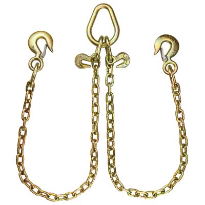 VULCAN Towing Chain Bridle - Rigging Hooks - Grade 70 Standard Length - 42 Inch - 4,700 Pound Safe Working Load