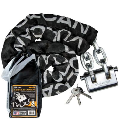 VULCAN Security Chain and Lock Kit - Premium Case-Hardened - 5/16 Inch x 6 Foot (+/- 1.5 Inches) - Chain Cannot Be Cut with Bolt Cutters or Hand Tools