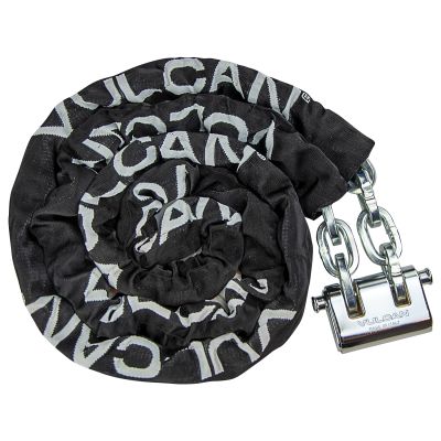 VULCAN Security Chain and Lock Kit - Premium Case-Hardened - 5/16 Inch x 9 Foot Chain (+/- 1.5 Inches) - Cannot Be Cut with Bolt Cutters or Hand Tools