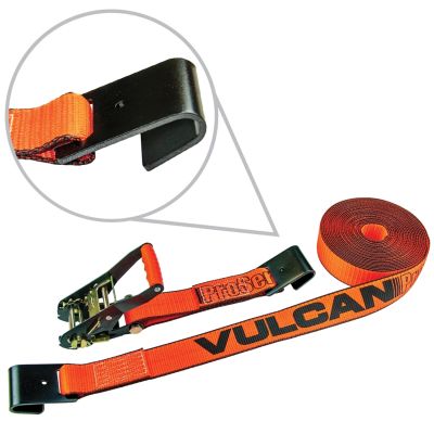 Scratch And Dent VULCAN Ratchet Strap with Flat Hooks - 2 Inch x 30 Foot - PROSeries - 3,300 Pound Safe Working Load