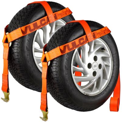 VULCAN Wheel Dolly Tire Harness with Flat Hook - Bonnet Style - PROSeries - 2 Pack - 1,665 Pound Safe Working Load