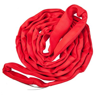 VULCAN Round Sling - Heavy Duty - 10 Foot - Red - Safe Working Load of 13,200 Lbs. (V) - 10,600 Lbs. (C) and 26,400 Lbs. (B)