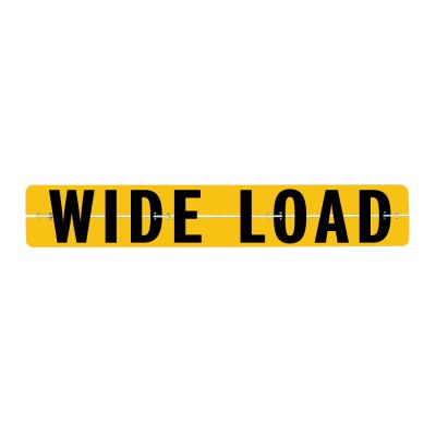 VULCAN Wide Load Sign For Trucks and Trailers - Hinged Aluminum - 12 Inch x 72 Inch