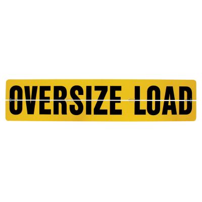 VULCAN Oversize Load Sign For Trucks and Trailers - Hinged Aluminum - 18 Inch x 84 Inch