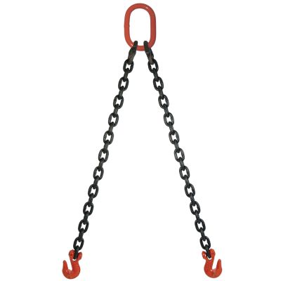 VULCAN Double Leg Mechanical Lifting Sling with Grab Hooks - 1/2 Inch - Grade 80 - 5 Feet