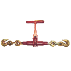 Durabilt Ratchet Style T-Handle Load Binder with 2 Grab Hooks - 6,600 Pound Safe Working Load (For 3/8" Grade 70 Chain)