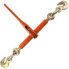 VULCAN Load Binder with 2 Grab Hooks - Ratchet Style - 7100 Pound Safe Working Load (Works with 5/16 Inch or 3/8 Inch Grade 70 and Grade 80 Chain)