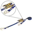 VULCAN Ratchet Strap with Narrow Hooks and D Rings - 1 Inch x 15 Foot - 500 Pound Safe Working Load