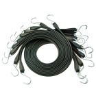 Tarp Straps with Crimped Hooks - 10 Inch - Box of 10