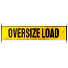 VULCAN Oversize Load Banner with Heavy Duty Stretch Cords and Metal Hooks - Reflective - 18 Inch x 84 Inch