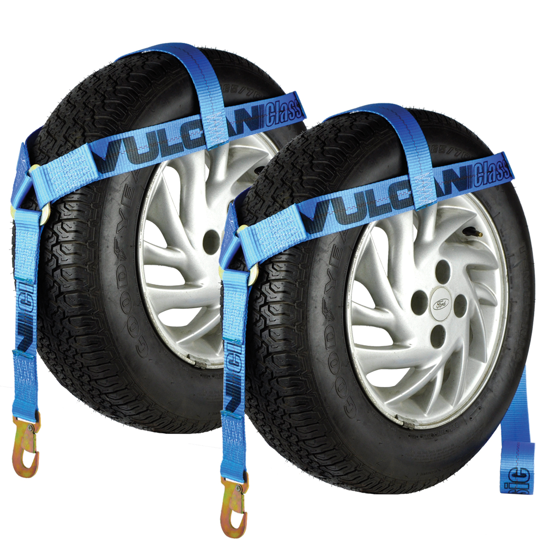 SWL 3300 lbs VULCAN Blue 84 Twisted Snap Hook Wheel Dolly Tire Harness